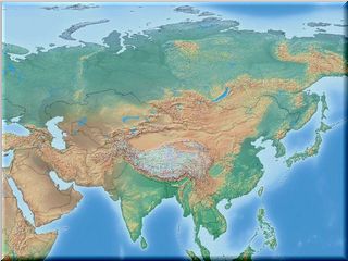 中央アジア・南アジア・東アジアマップ